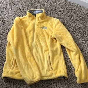 Yellow north face jacket